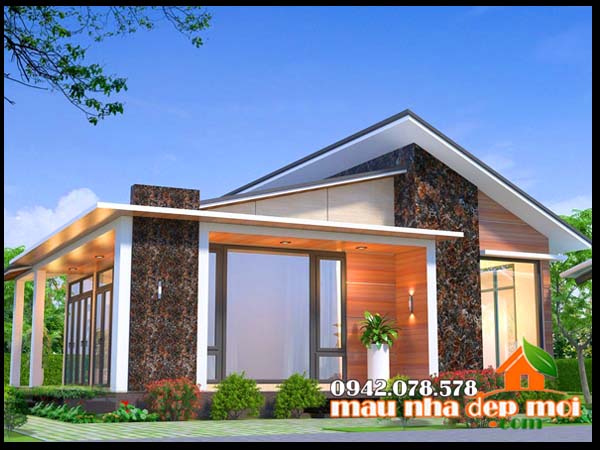 nhà cấp 4 mái lệch