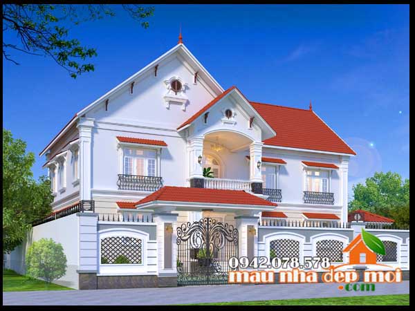 biet thu 2 tang mai thai dep