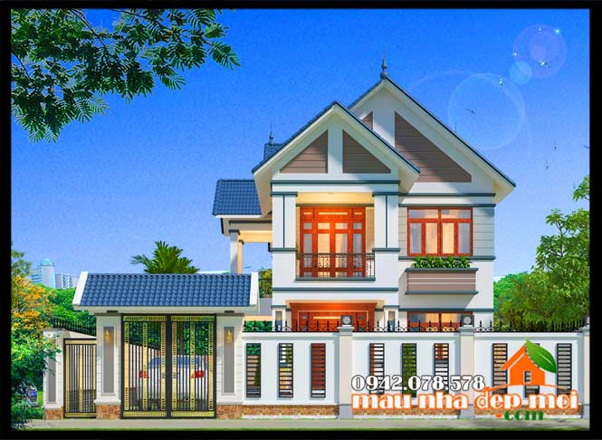 biet-thu-2-tang-mai-thai-hien-dai-8x17m