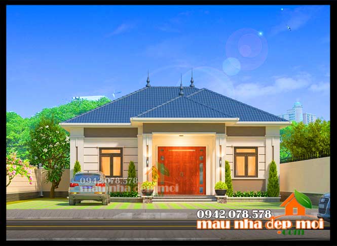 Mẫu biệt thự vườn 1 tầng 120m2 
