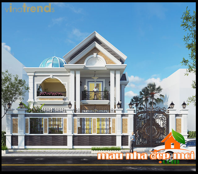 Mẫu biệt thự 2 tầng mái thái 120m2 